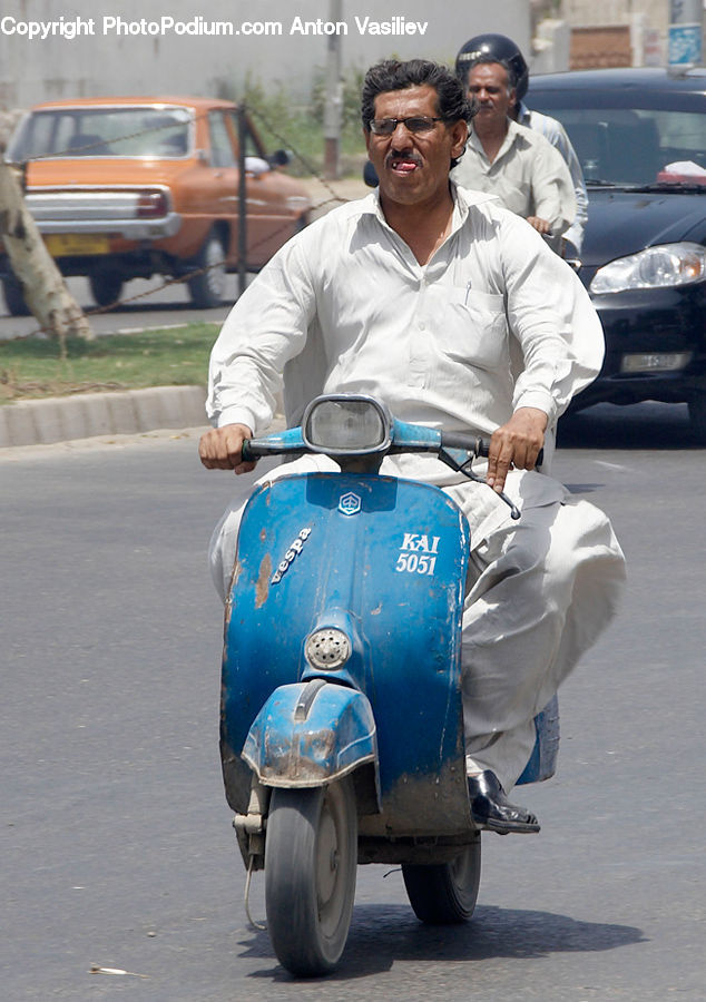 People, Person, Human, Automobile, Car, Vehicle, Moped