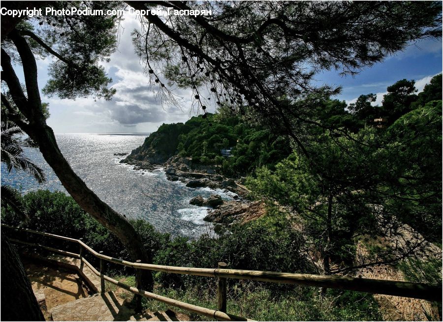 Cliff, Outdoors, Boardwalk, Deck, Path, Sidewalk, Walkway