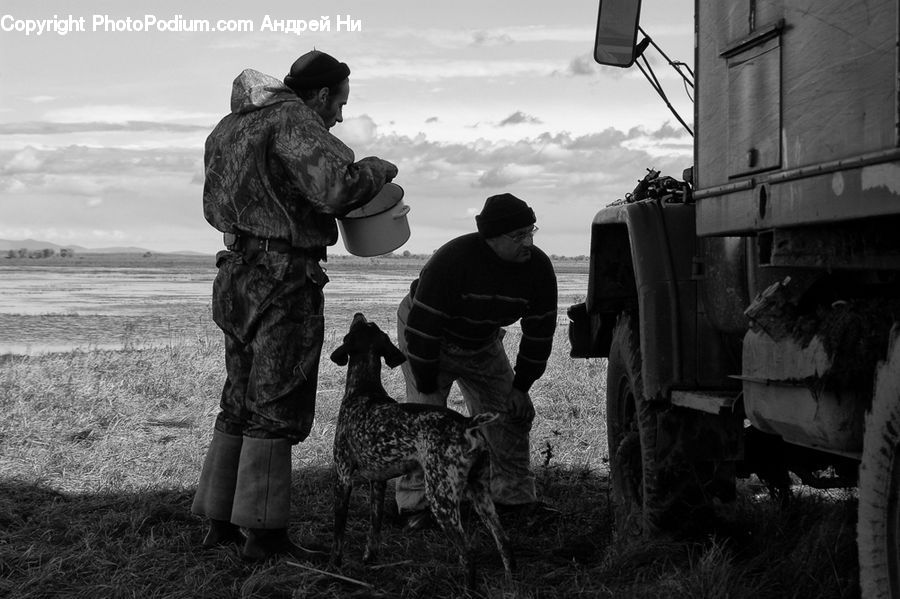 Human, People, Person, Tractor, Vehicle, Plant, Potted Plant