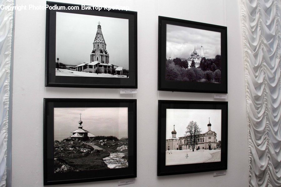 Architecture, Church, Worship, Collage, Poster, Art, Dome