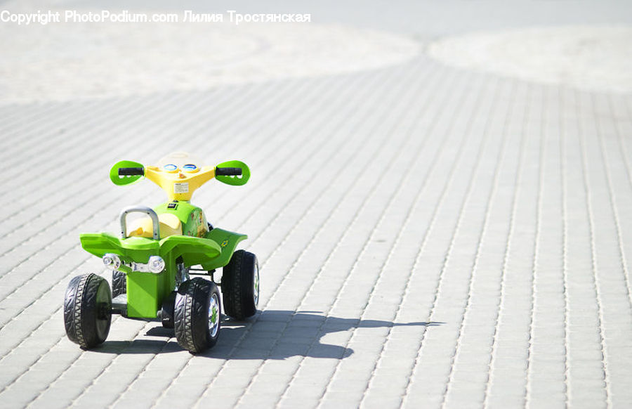 Buggy, Carriage, Vehicle, Motor, Motorcycle, Scooter, Figurine