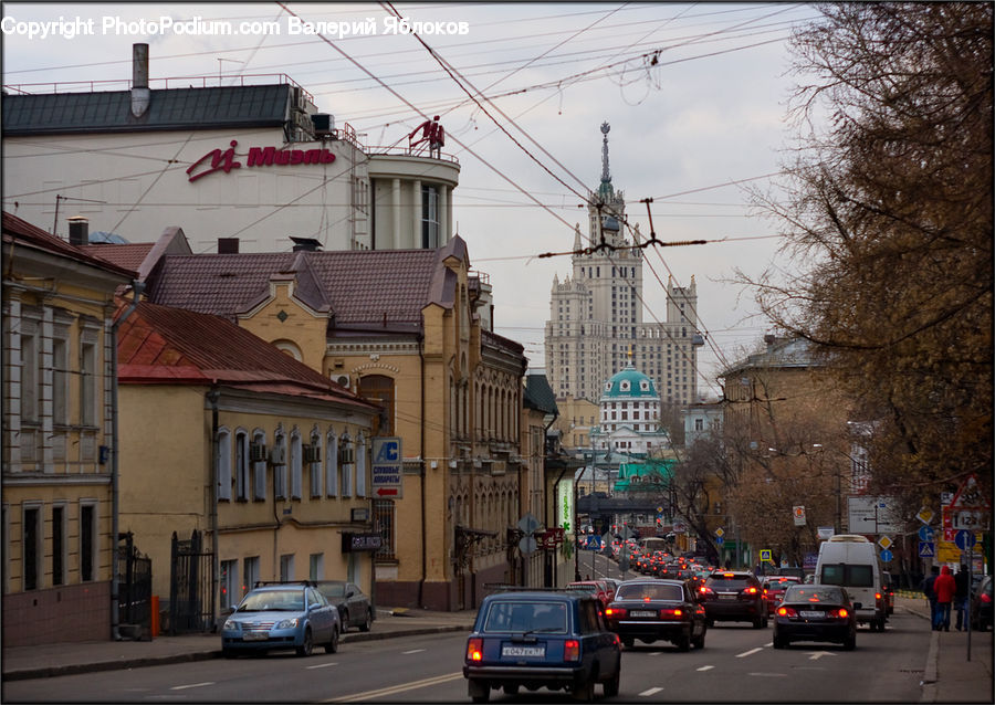 Automobile, Car, Vehicle, Intersection, Road, Street, Town