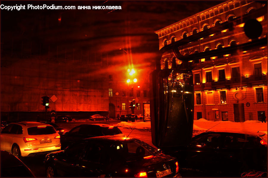 Automobile, Car, Vehicle, Night, Outdoors, Cab, Taxi
