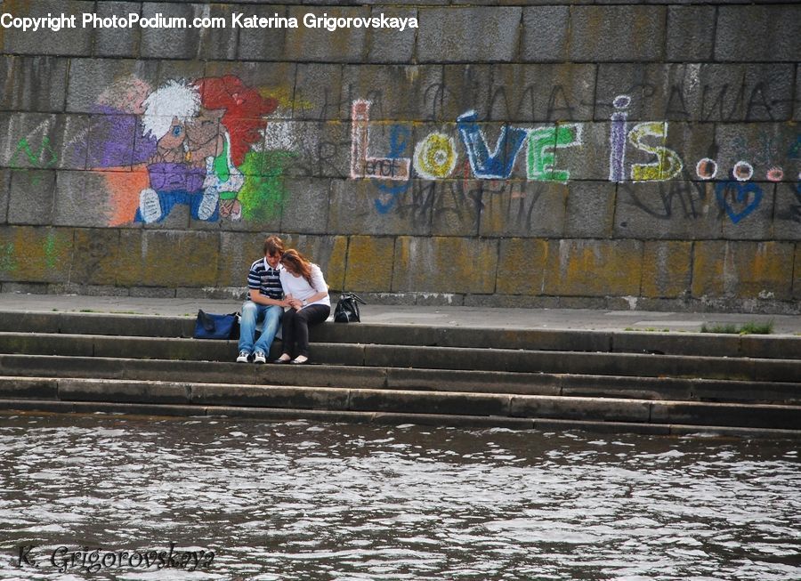 People, Person, Human, Sitting, Art, Mosaic, Tile