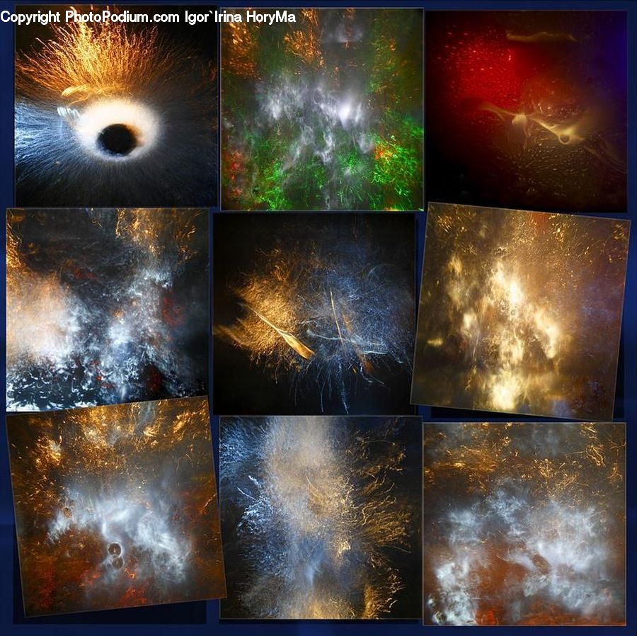 Collage, Poster, Astronomy, Outer Space, Space, Universe, Light