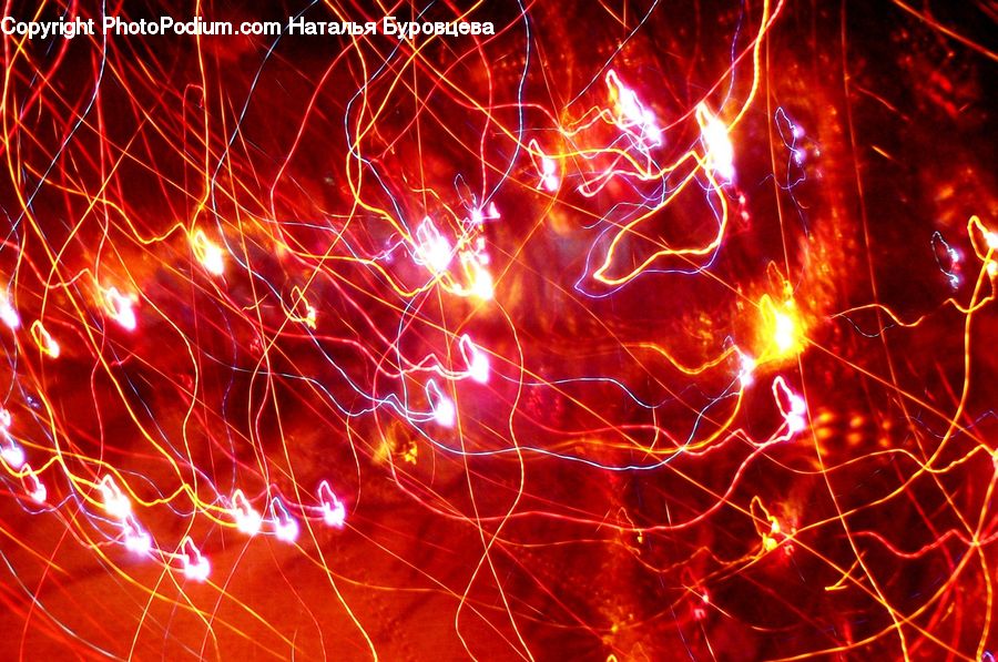 Fireworks, Night, Fire, Light, Plasma