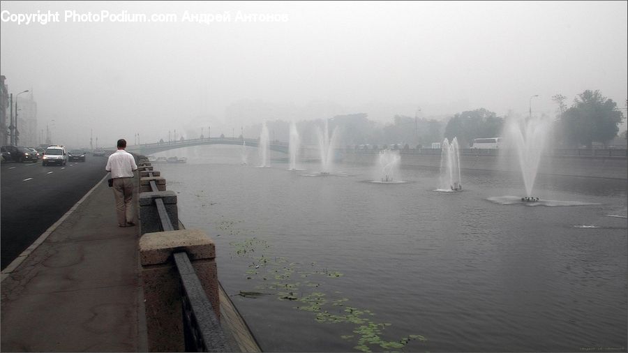 Fog, Mist, Outdoors, Bench, Dock, Landing, Pier