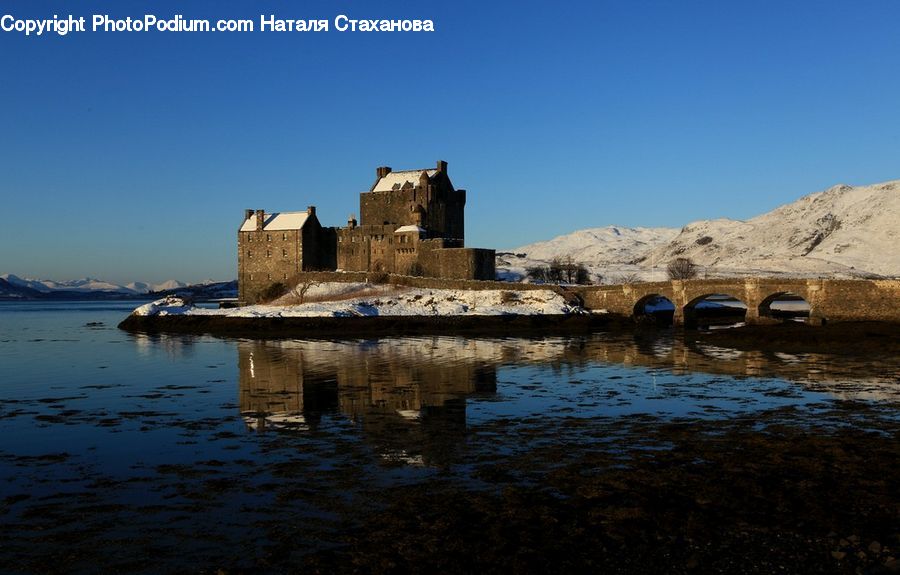 Architecture, Castle, Fort, Ditch, Moat, Water, Coast