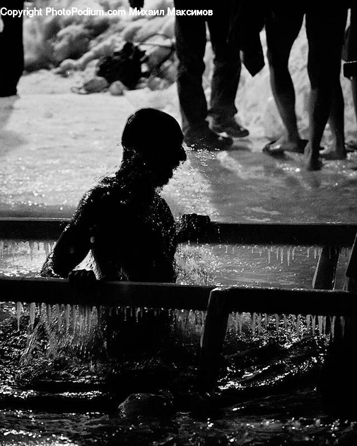 Bench, Water, Sport, Swimming, Silhouette, Heel, Glasses
