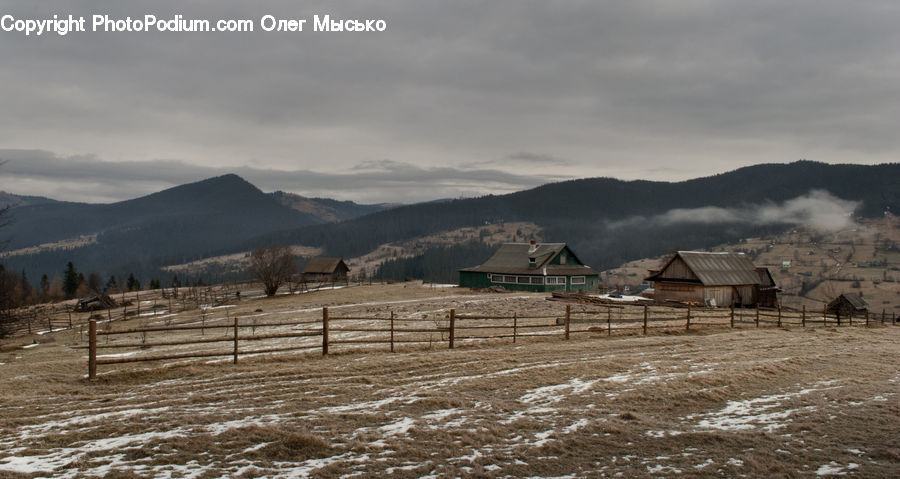 Alps, Crest, Mountain, Peak, Lumber, Outdoors, Cabin