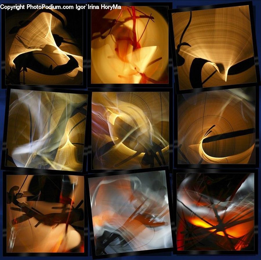 Collage, Poster, Lamp, Lampshade, Art, Modern Art, Lighting