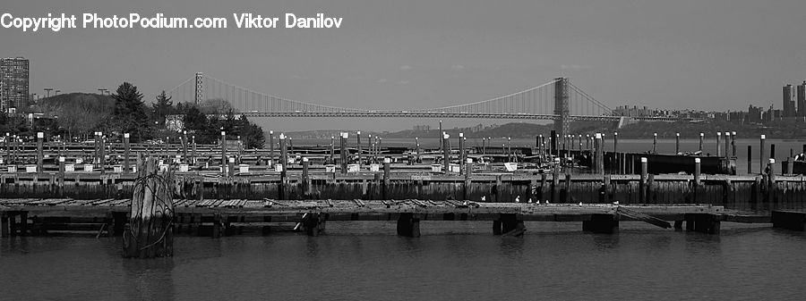 Bridge, Waterfront, Dock, Landing, Pier, Harbor, Port