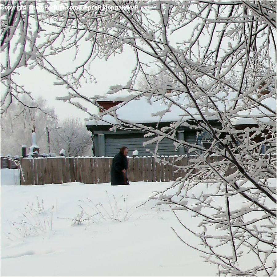 Ice, Outdoors, Snow, Antenna, Cabin, Hut, Rural