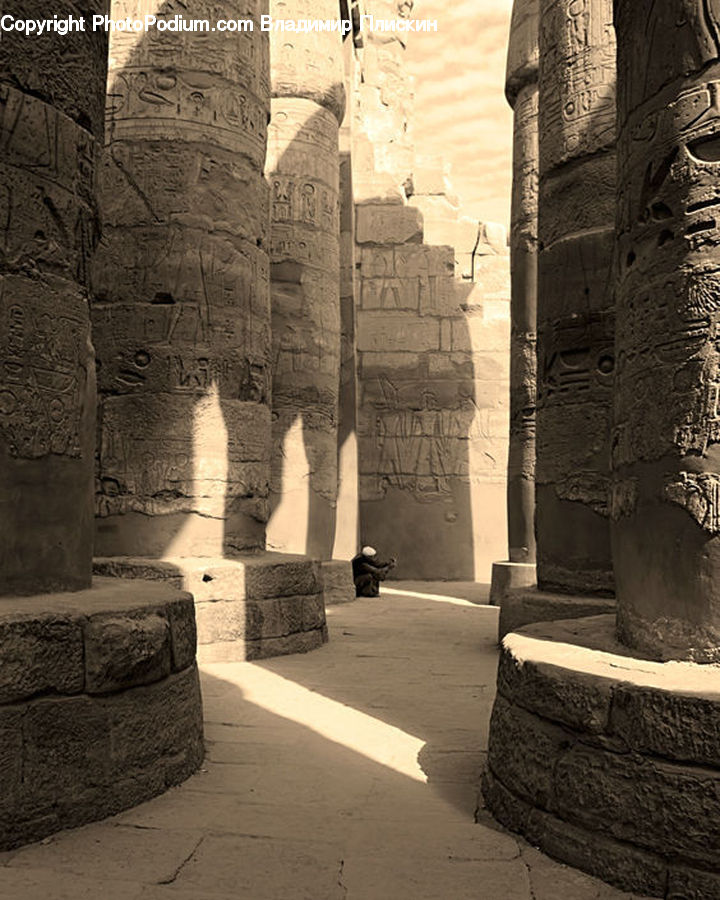 Ancient Egypt, Column, Pillar, Castle, Fort, Couch, Furniture