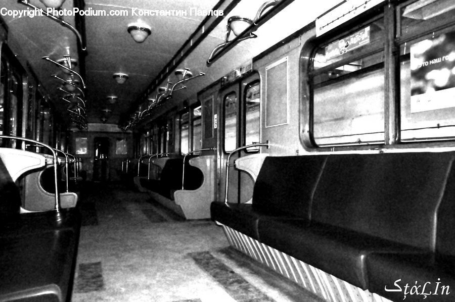 Subway, Train, Train Station, Vehicle, Automobile, Car, Corridor