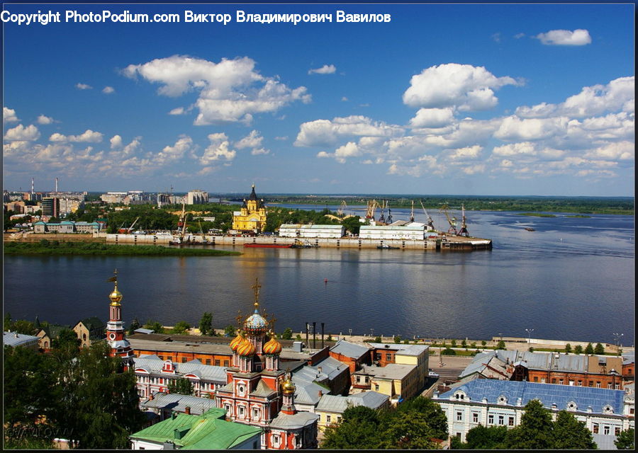 Harbor, Port, Waterfront, Architecture, Church, Worship, Mansion