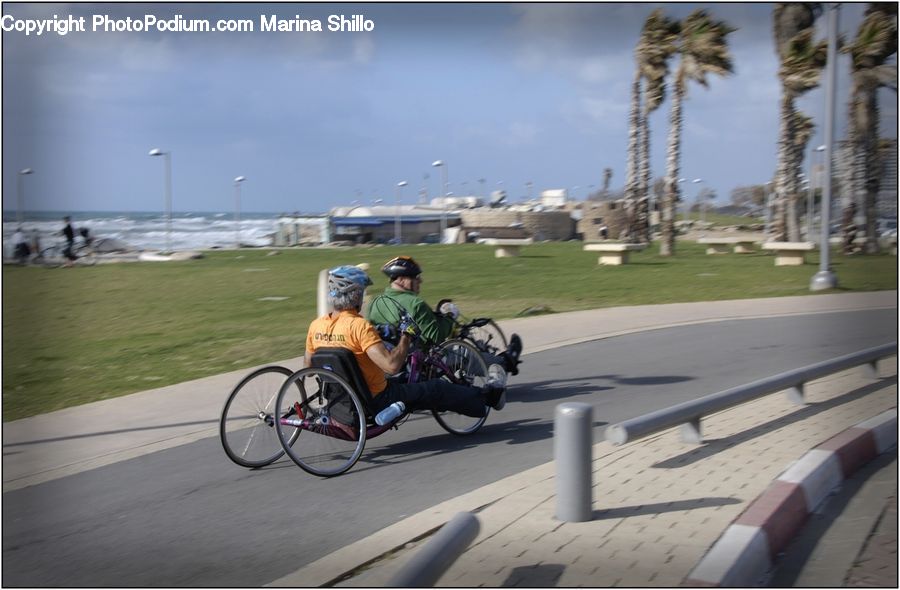 People, Person, Human, Wheelchair, Bicycle, Bike, Vehicle