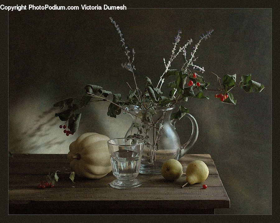Plant, Potted Plant, Flower Arrangement, Ikebana, Vase, Glass, Goblet
