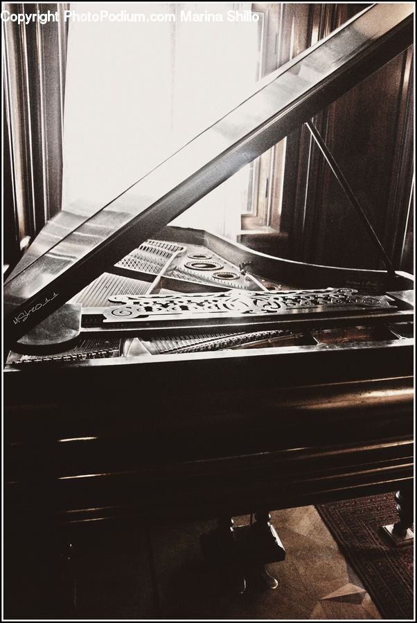 Grand Piano, Musical Instrument, Piano, City, Downtown, Urban