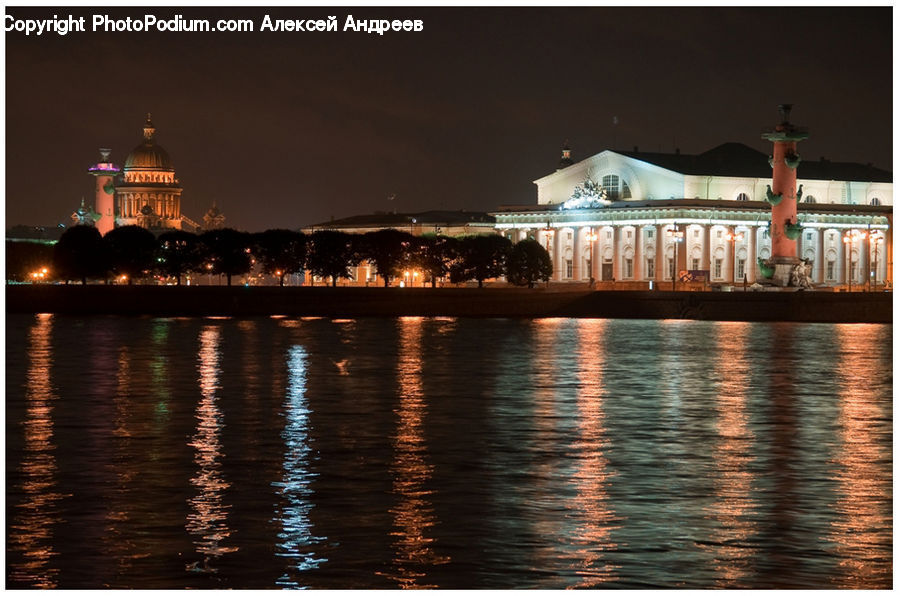 Night, Outdoors, Architecture, Castle, Mansion, Palace, Parliament