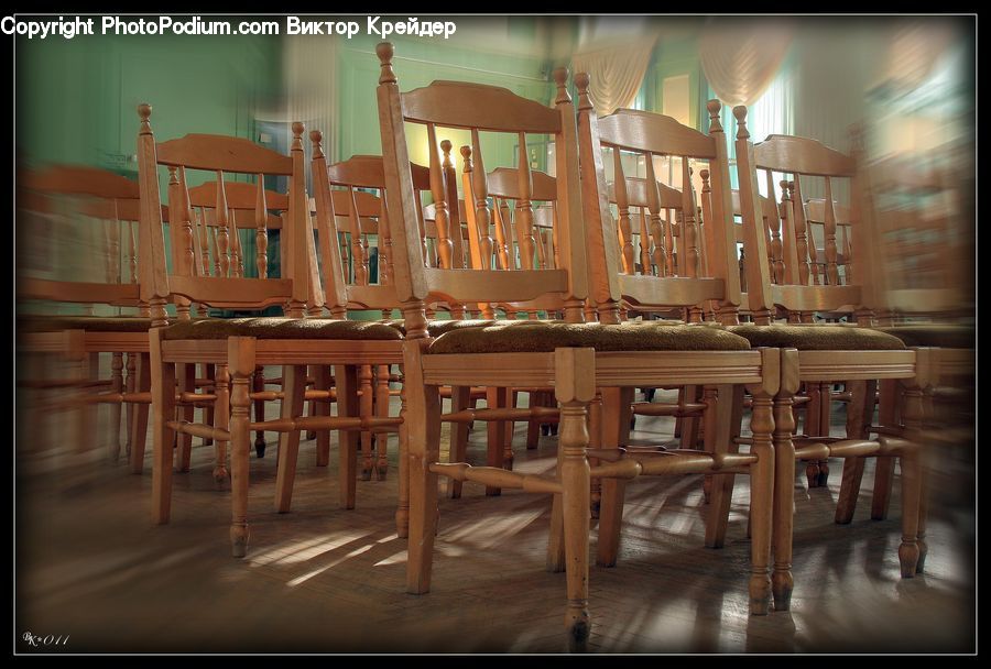 Chair, Furniture, Bench, Dining Table, Table, Cafeteria, Restaurant