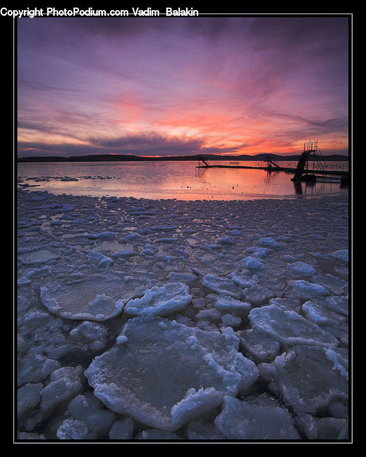 Pavement, Dawn, Dusk, Sky, Sunrise, Sunset, Coast