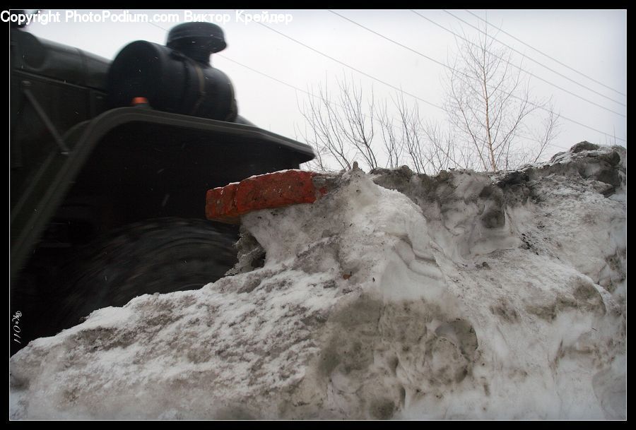 Bulldozer, Snowplow, Vehicle