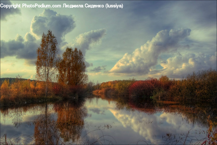 Azure Sky, Cloud, Outdoors, Sky, Land, Marsh, Pond