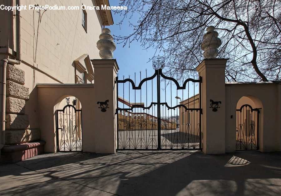 Building, Cottage, Housing, Patio, Campus, Road, Street