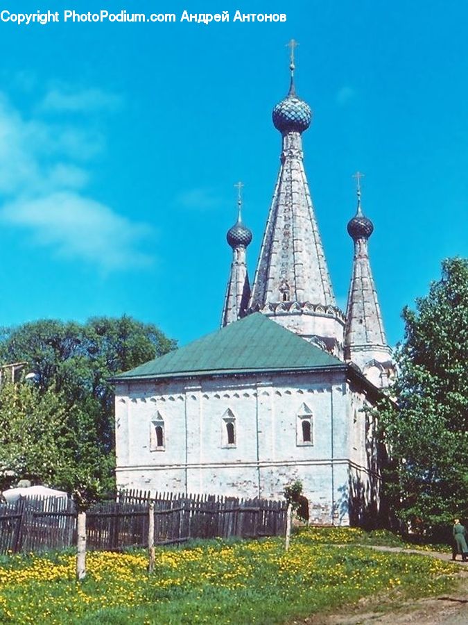 Architecture, Church, Worship, Tower, Cathedral, Field, Grass