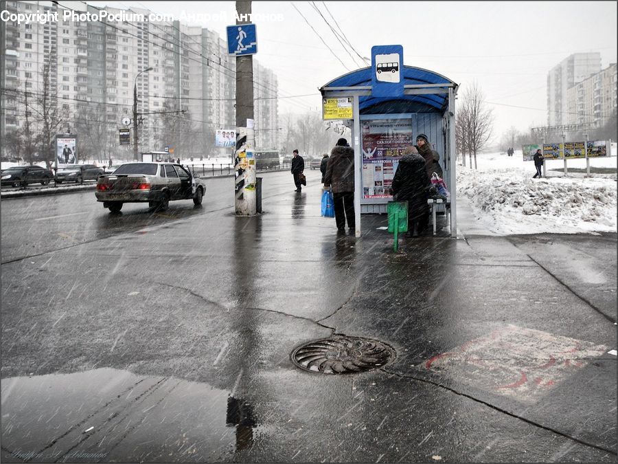 People, Person, Human, Automobile, Car, Vehicle, Intersection