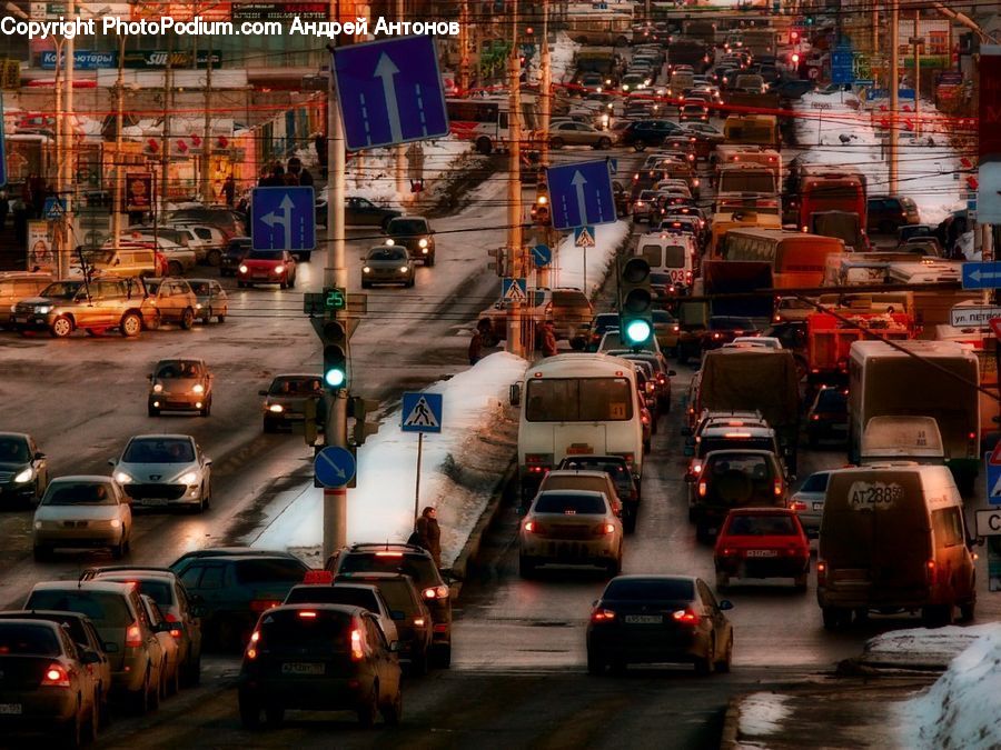 Automobile, Car, Vehicle, Freeway, Road, Sign, Cab