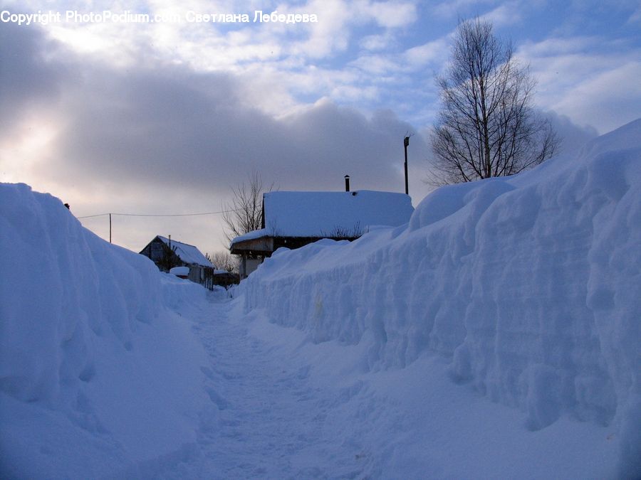 Arctic, Snow, Winter, Ice, Outdoors, Building, Cottage
