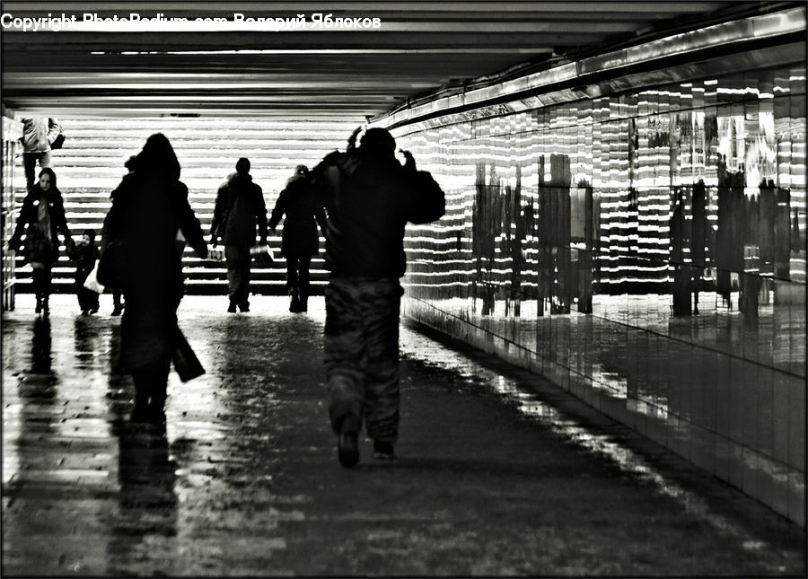 People, Person, Human, Silhouette, Pedestrian, Dock, Landing