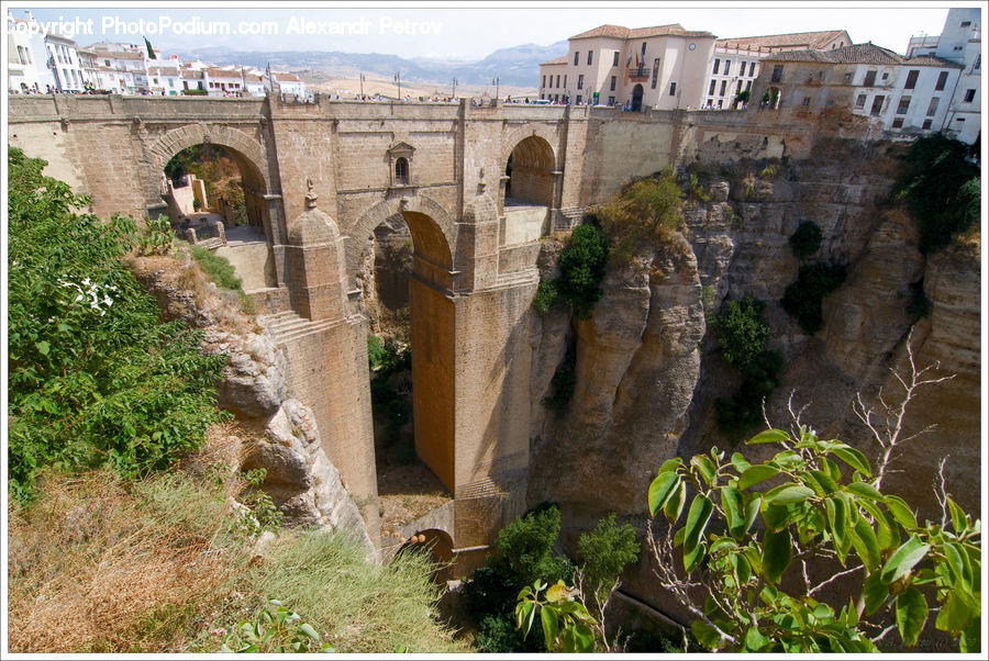 Castle, Fort, Arch, Ruins, Pot, Pottery, Plant