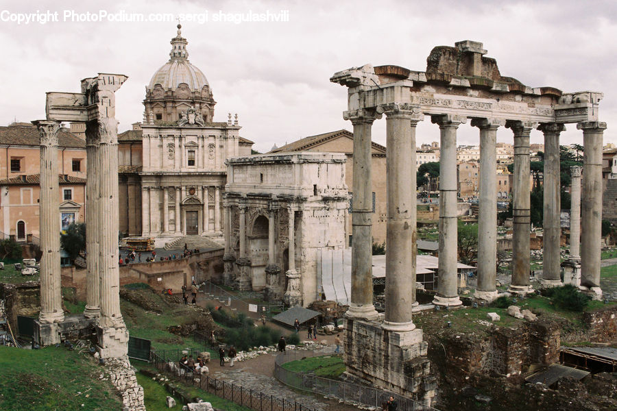 Ruins, Column, Pillar, Architecture, Housing, Monastery, Art