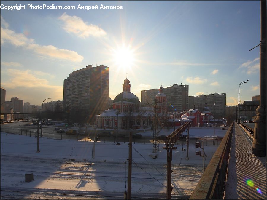 Boardwalk, Deck, Path, Sidewalk, Walkway, City, Downtown