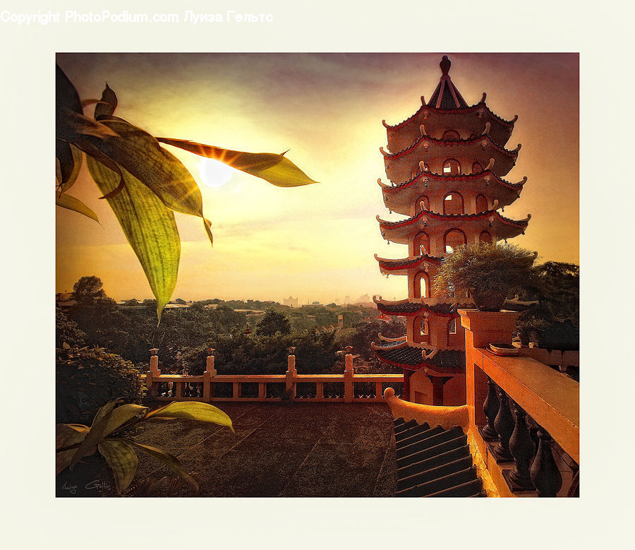 Architecture, Pagoda, Shrine, Temple, Worship, Brick, Brochure