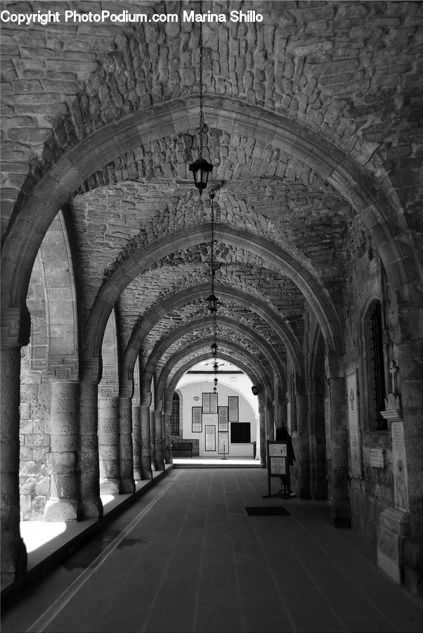 Arch, Arched, Brick, Crypt, Architecture, Cathedral, Church