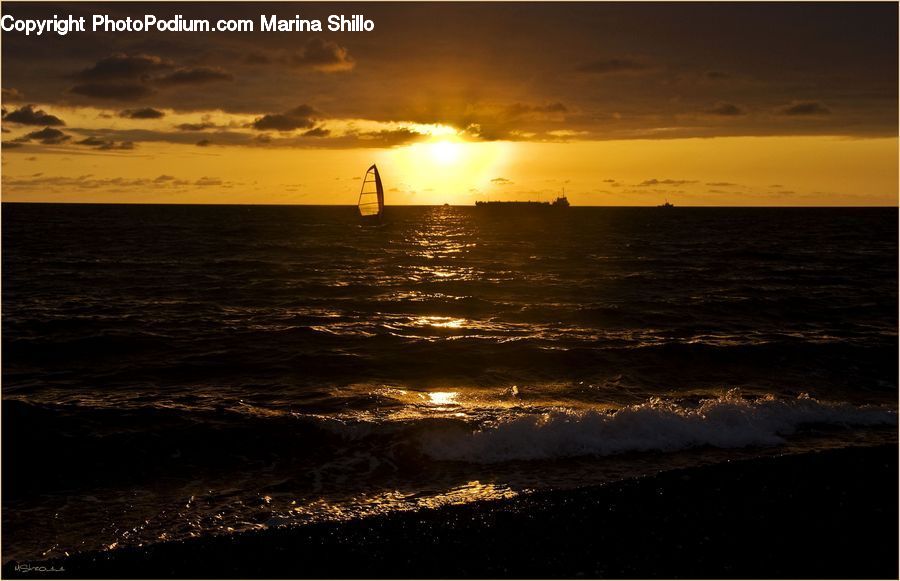 Dusk, Outdoors, Sky, Sunlight, Sunrise, Sunset, Beach