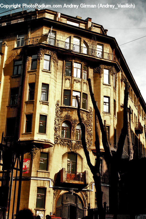 Building, Apartment Building, High Rise, Housing, Brick, Alley, Alleyway