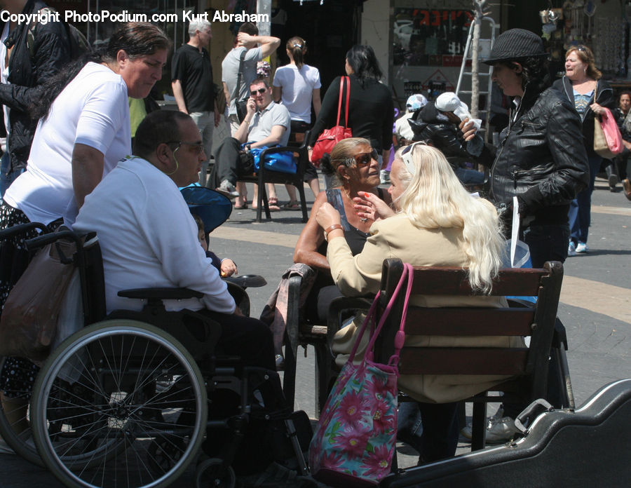 Wheelchair, People, Person, Human, Carriage, Horse Cart, Vehicle