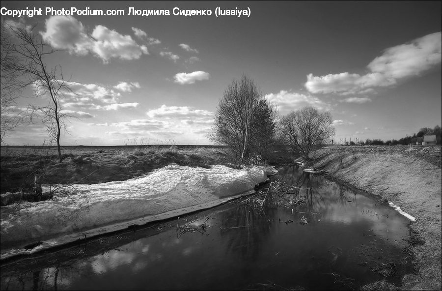 Azure Sky, Cloud, Outdoors, Sky, Cumulus, Water, Countryside