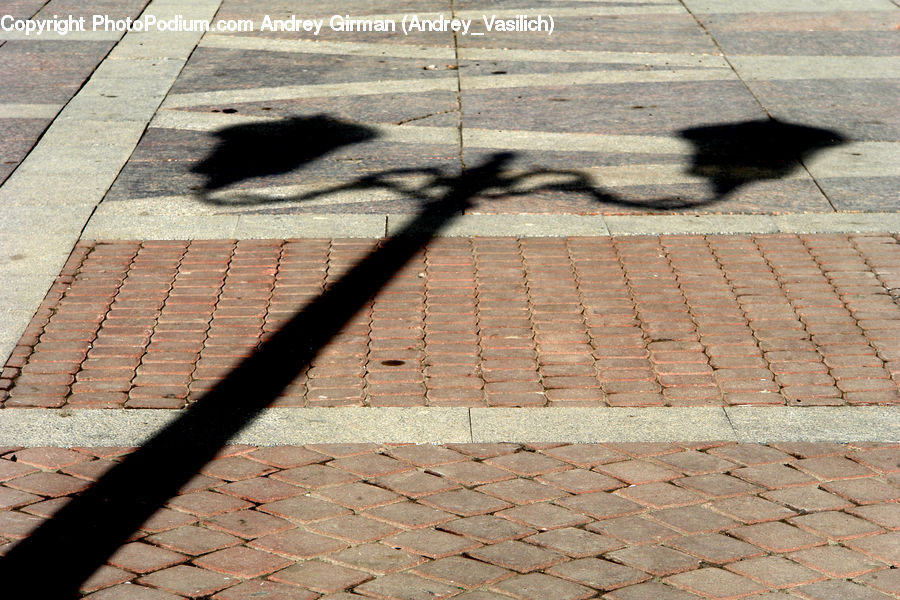 Umbrella, Pavement, Silhouette, Hole, Boardwalk, Deck, Path