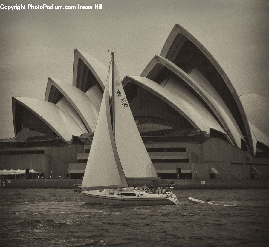 Auditorium, Boat, Yacht, Architecture, Convention Center, City, Downtown