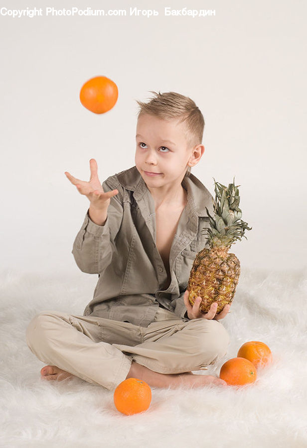 Fruit, Pineapple, People, Person, Human, Citrus Fruit, Grapefruit