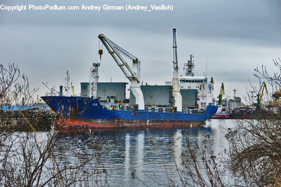Ferry, Freighter, Ship, Tanker, Vessel, Dock, Port
