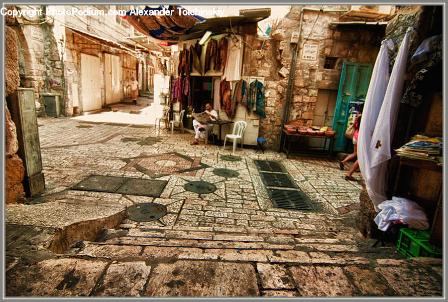 Flagstone, Bazaar, Market, Shop, Cobblestone, Pavement, Walkway