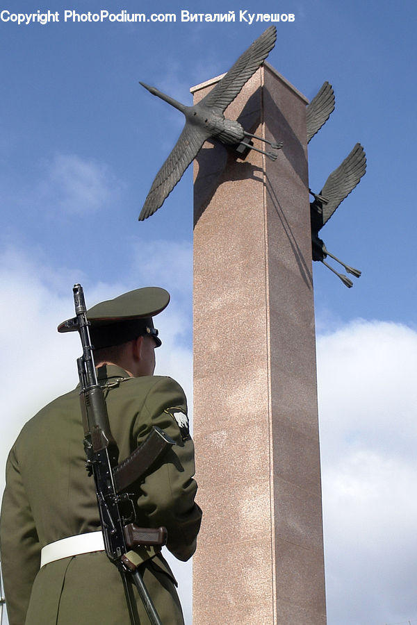 People, Person, Human, Aircraft, Airplane, Weapon, Architecture