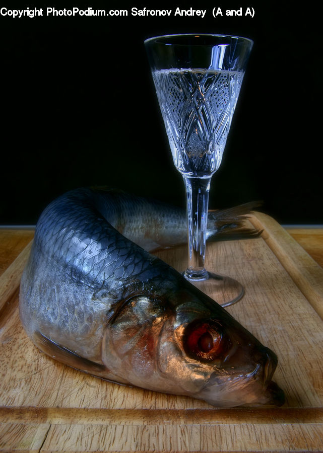 Glass, Goblet, Fish, Sea Life, Food, Herring, Sardine